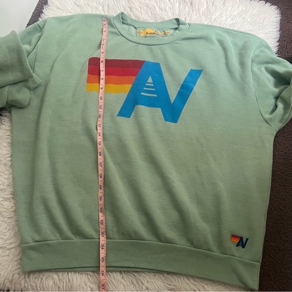 Aviator Nation in sage crew neck - Picture 5 of 7
